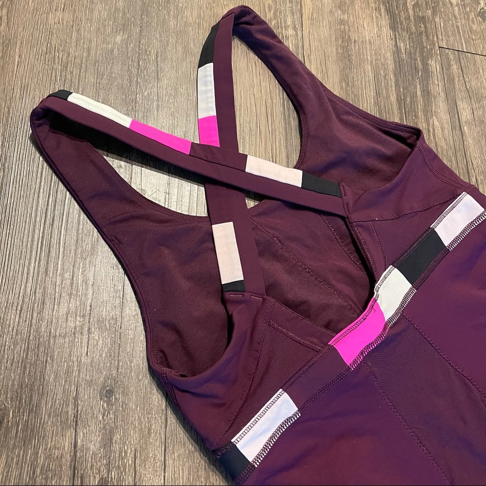 Lululemon Purple Workout Tank Top Mesh detail